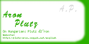 aron plutz business card